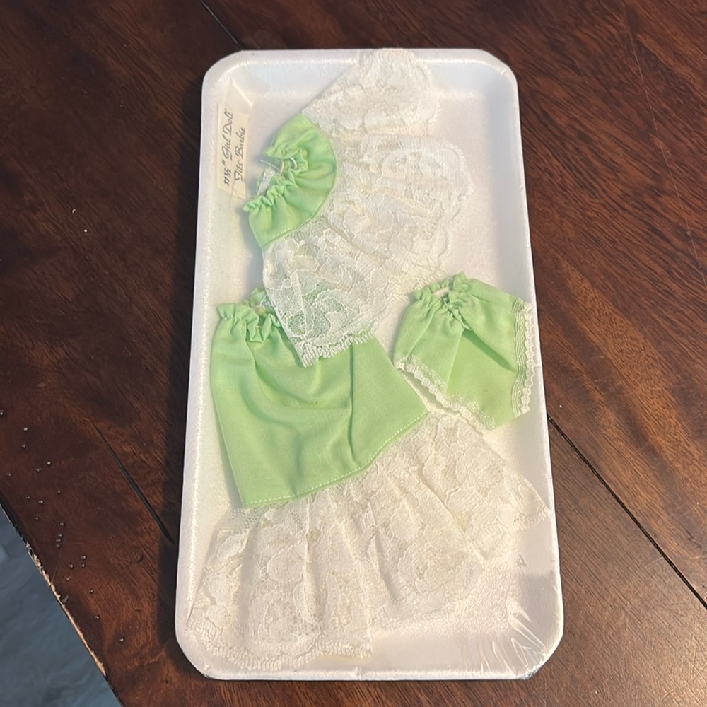 Barbie vintage inspired undergarments mint green and white